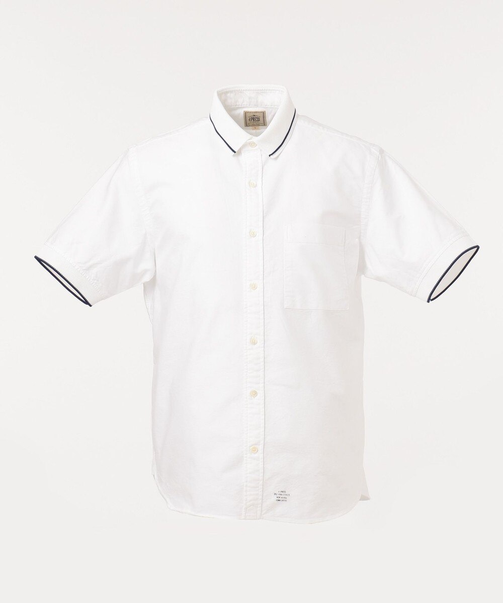 【オンワード】 J.PRESS MEN>トップス オックス×鹿の子ポロカラーシャツ ブルー M メンズ 【送料無料】