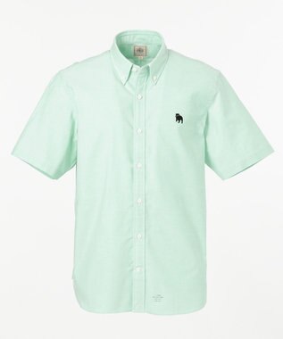 J.PRESS MEN 【一部店舗・WEB限定】【UNISEX】アービング バックブル 半袖シャツ / ボタンダウン ライトグリーン系