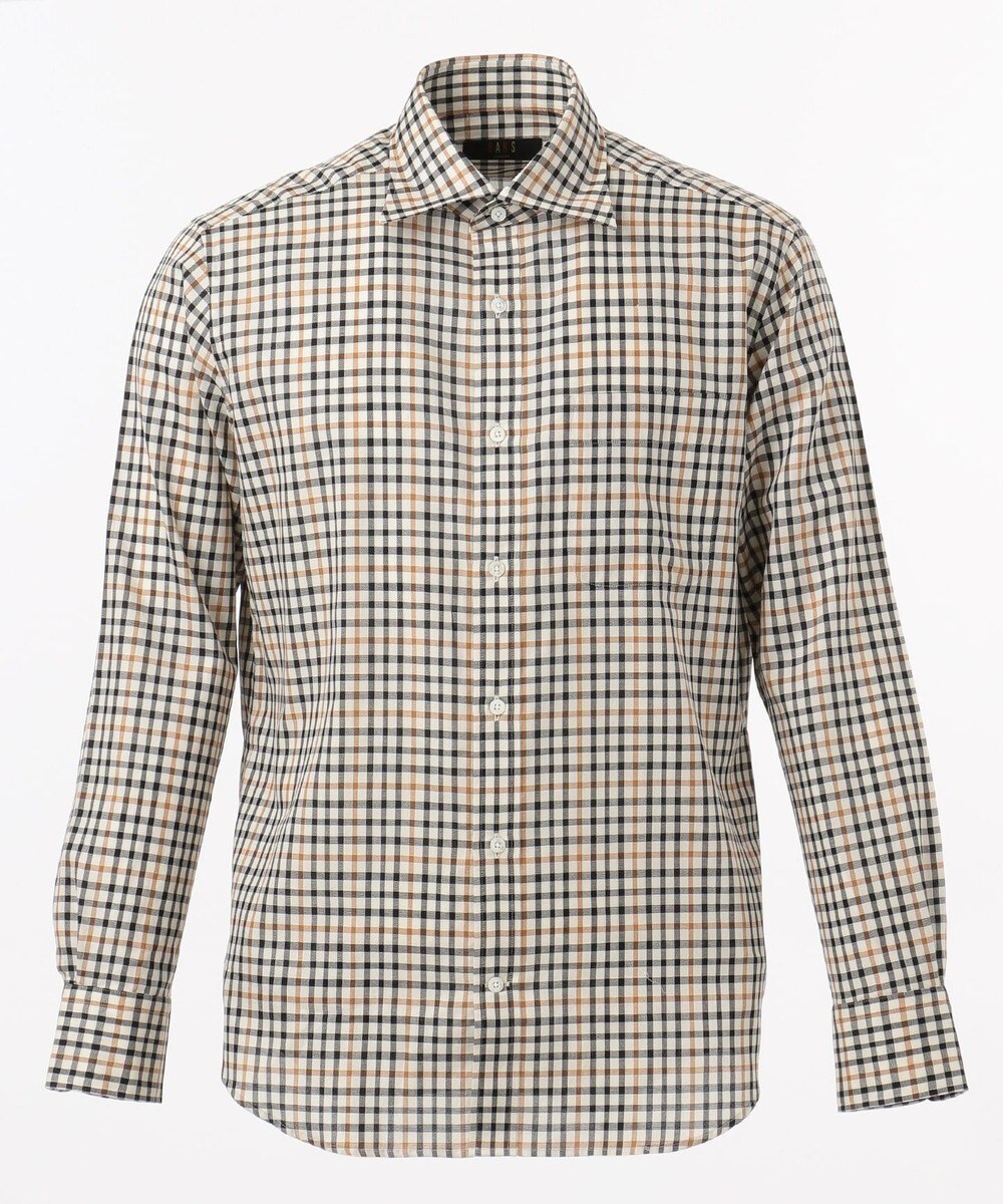 【オンワード】 DAKS>トップス コットンパナマハウスチェック シャツ ベージュ L メンズ 【送料無料】