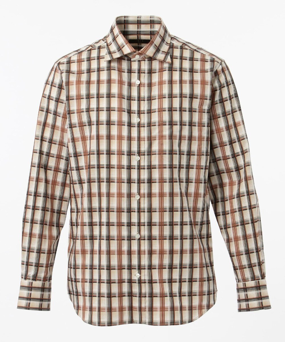 【オンワード】 DAKS>トップス 【ハウスチェック】トランスフィギアチェック シャツ ベージュ L メンズ 【送料無料】