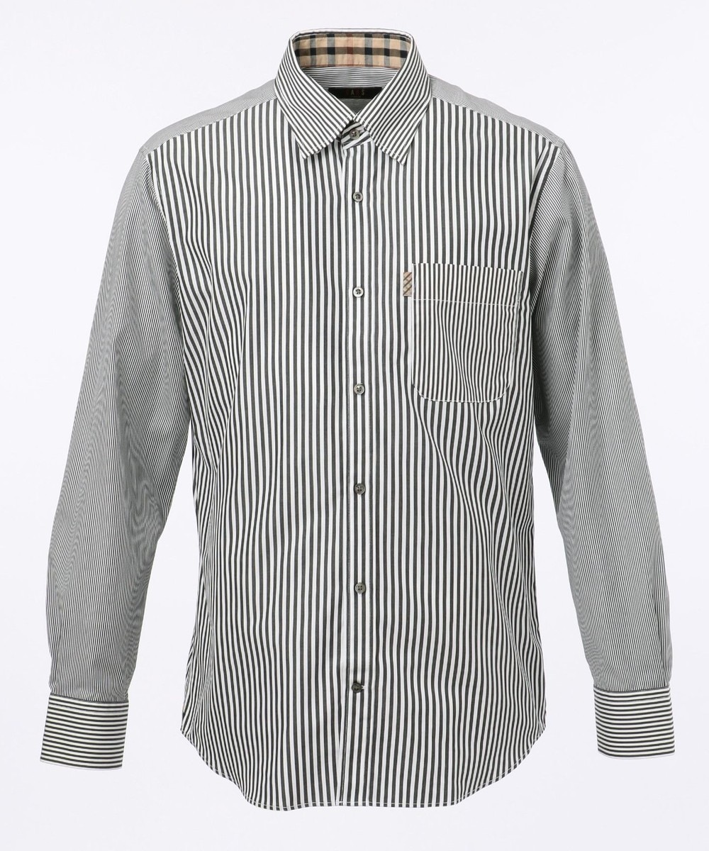 【オンワード】 DAKS>トップス 【WEB & 一部店舗限定】ブロードストライプクレイジーパターン シャツ ダルブルー LL メンズ 【送料無料】