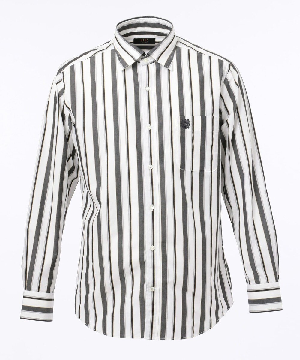 【オンワード】 DAKS>トップス 【WEB&一部店舗限定】ブロードマルチストライプ シャツ ブラック S メンズ 【送料無料】