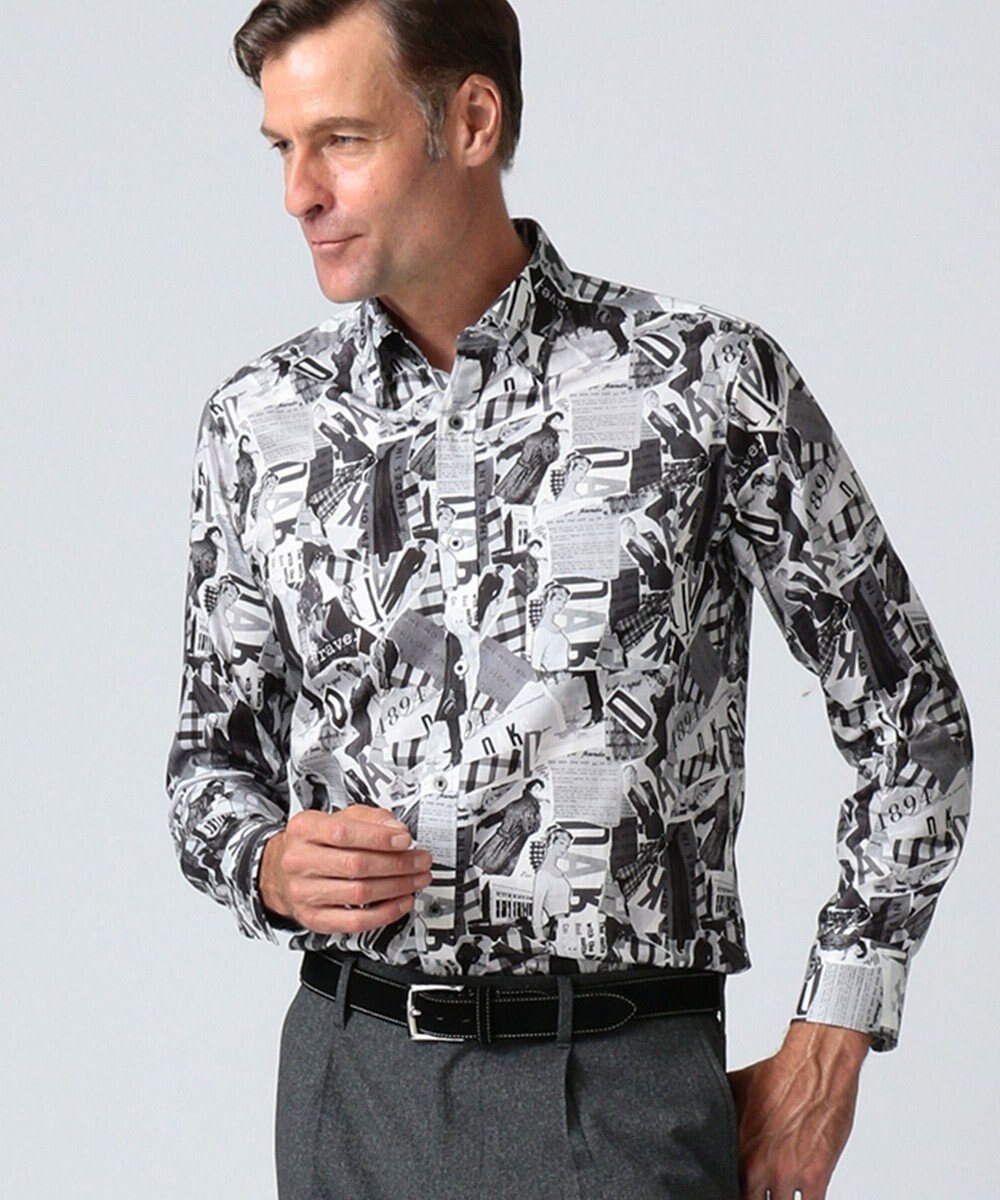 125周年】アニバーサリー コラージュプリント シャツ / DAKS