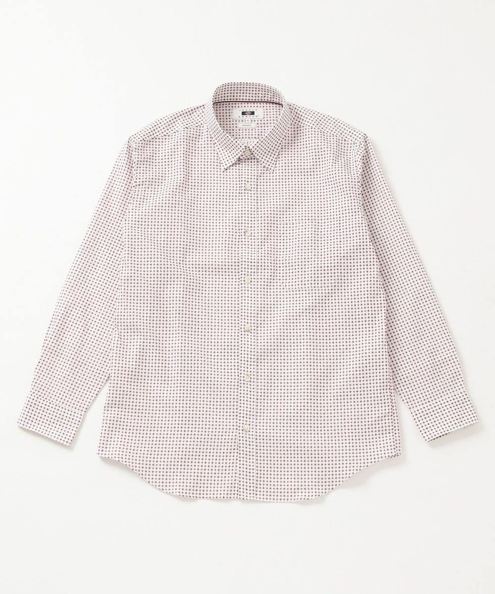 【オンワード】 JOSEPH ABBOUD>トップス 【キングサイズ】JOE COTTONヘリンボーンプリント シャツ ワイン 2L メンズ 【送料無料】