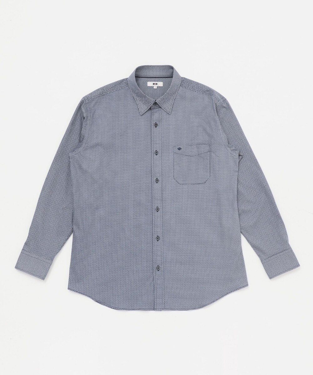 【オンワード】 JOSEPH ABBOUD>トップス 【キングサイズ】コンパクトジャージジオメトリック シャツ ネイビー 2L メンズ 【送料無料】