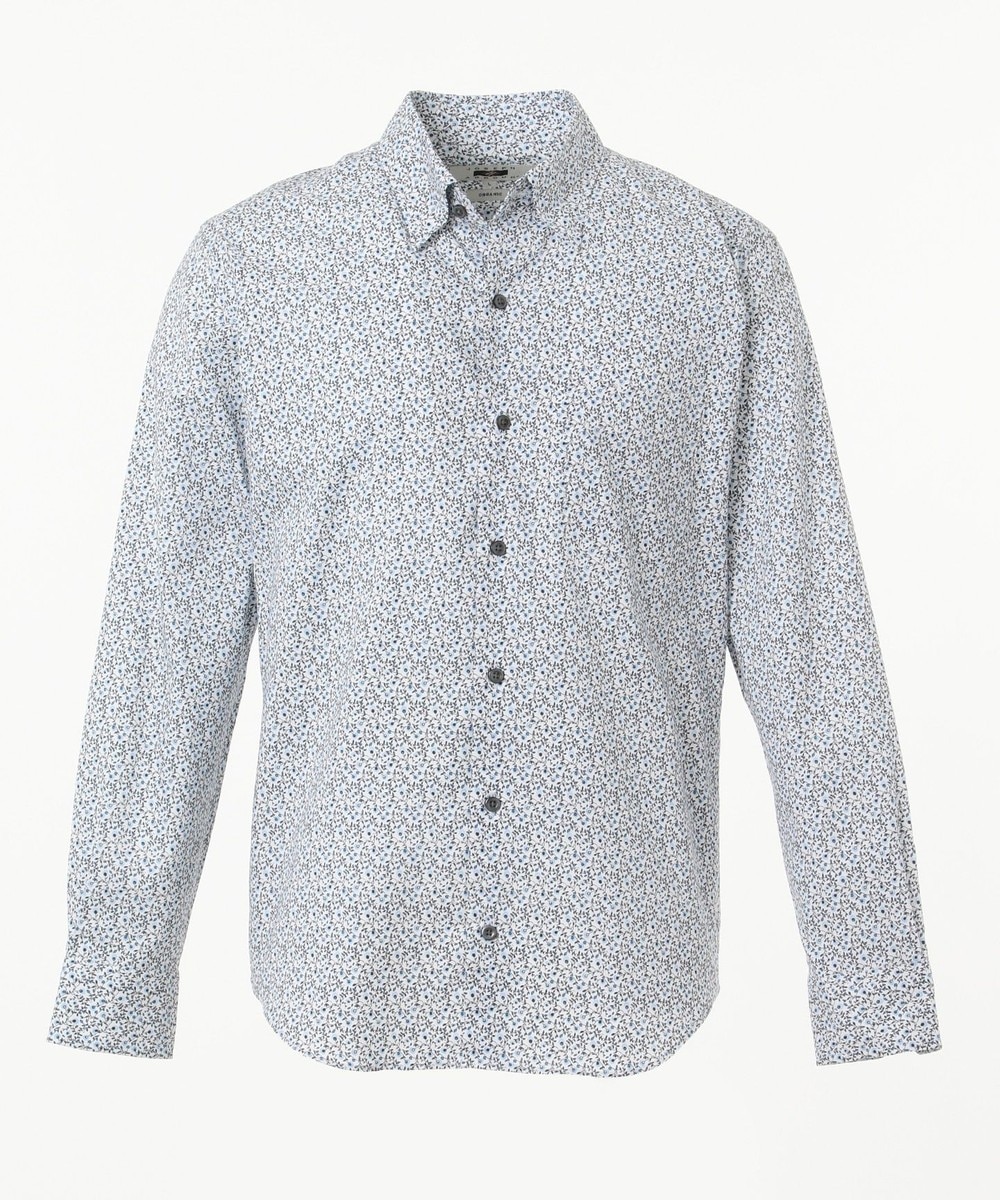 【オンワード】 JOSEPH ABBOUD>トップス 【JOE COTTON】スラブフラワープリント シャツ ブルー M メンズ 【送料無料】