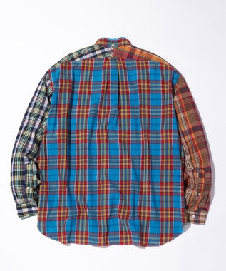 J.PRESS MEN 【J.PRESS ORIGINALS】IRVING B.D. SHIRTS BIG SILHOUETTE / CRAZY PATTERN ネイビー系8