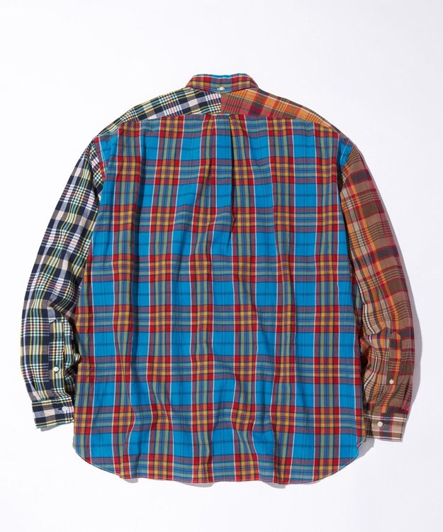 J.PRESS MEN 【J.PRESS ORIGINALS】IRVING B.D. SHIRTS BIG SILHOUETTE / CRAZY PATTERN ネイビー系8