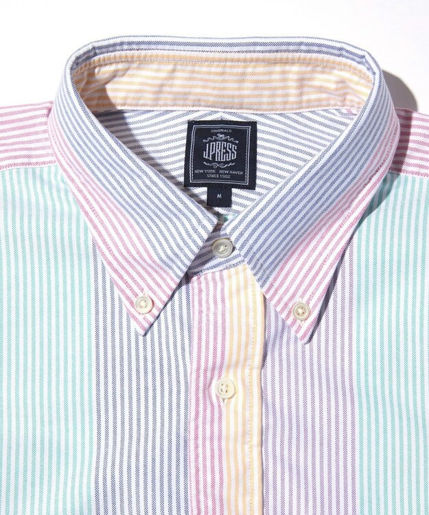 J.PRESS MEN 【J.PRESS ORIGINALS】IRVING B.D. SHIRTS BIG SILHOUETTE /CANDY STRIPE ピンク系8