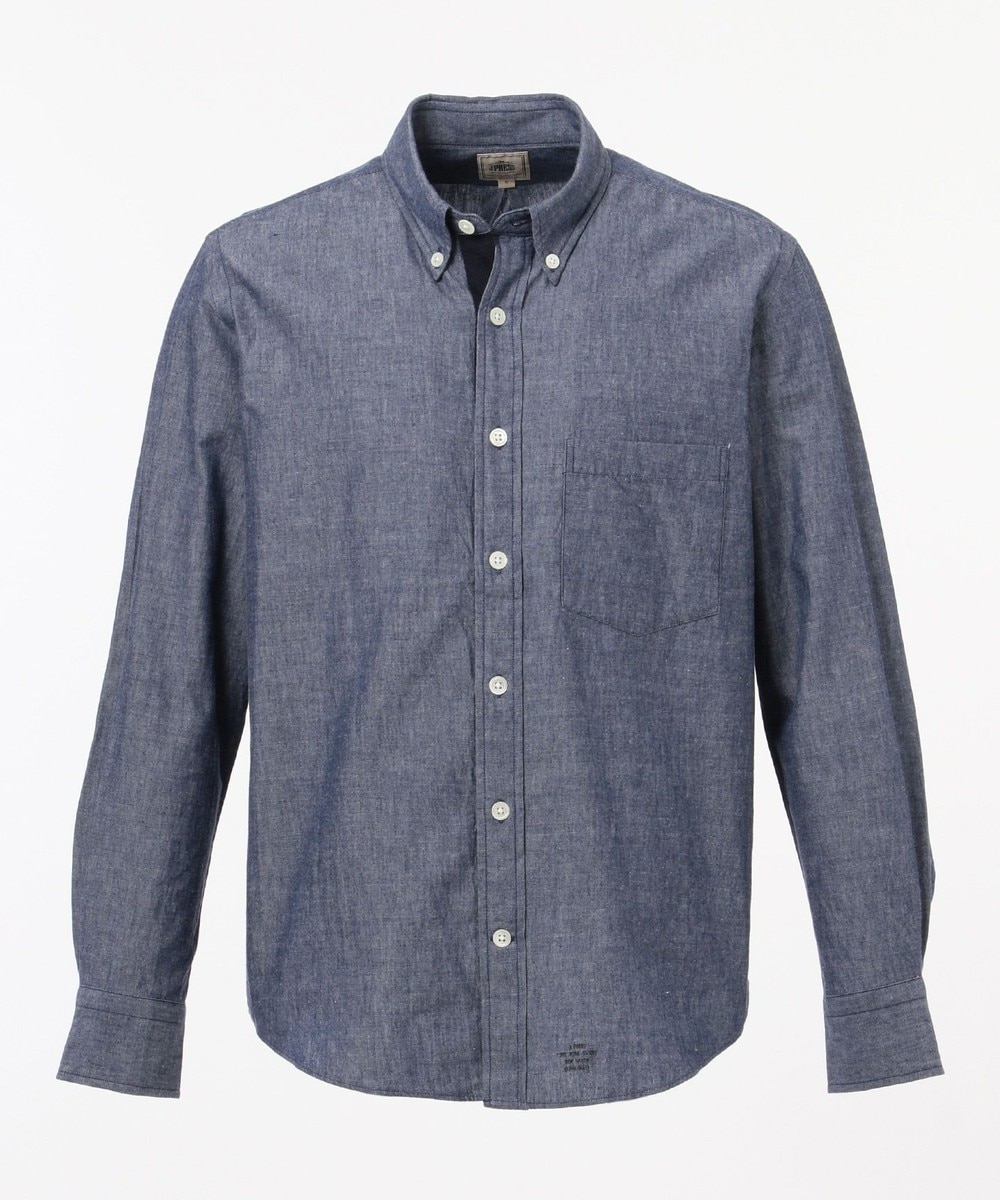 【オンワード】 J.PRESS MEN>トップス ダンガリーシャツブルゾン ショートポイントボタンダウン ネイビー M メンズ 【送料無料】