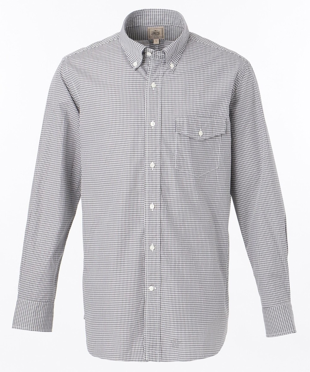 【オンワード】 J.PRESS MEN>トップス ポプリン ミニギンガムチェック シャツ / ボタンダウン オレンジ M メンズ 【送料無料】