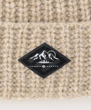 JOSEPH ABBOUD MOUNTAIN メリノウールニット キャップ ベージュ系