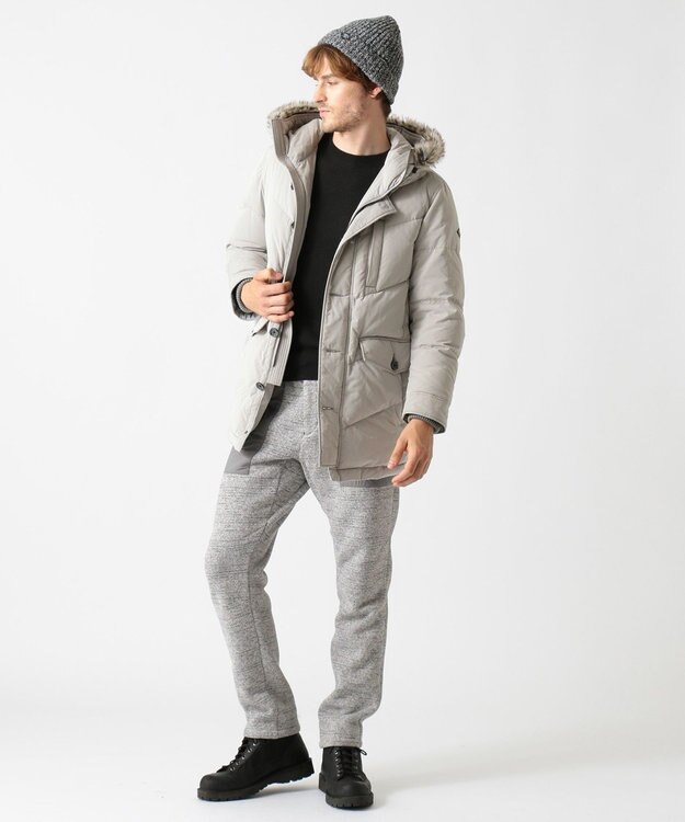 JOSEPH ABBOUD MOUNTAIN メリノウールニット キャップ ベージュ系