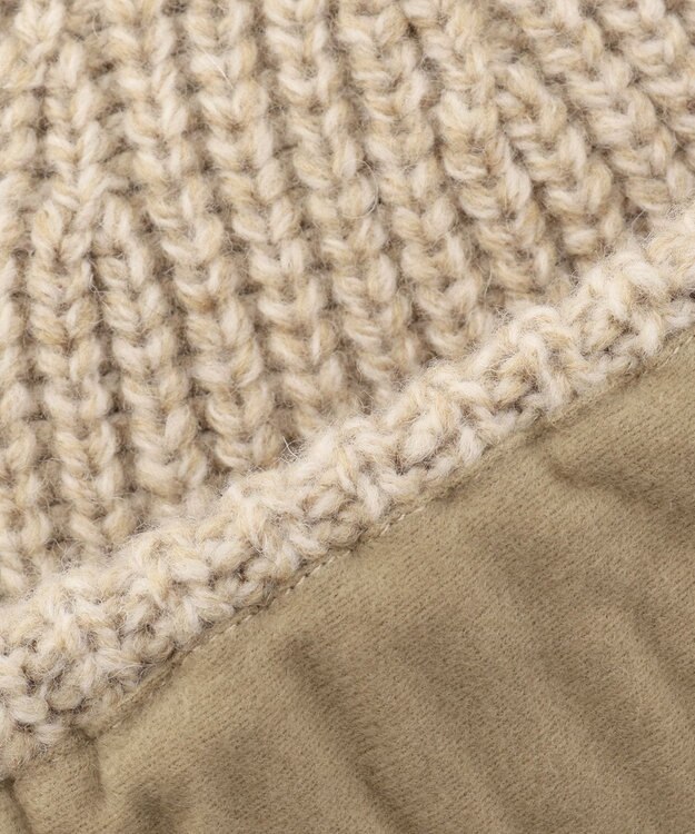 JOSEPH ABBOUD MOUNTAIN メリノウールニット キャップ ベージュ系