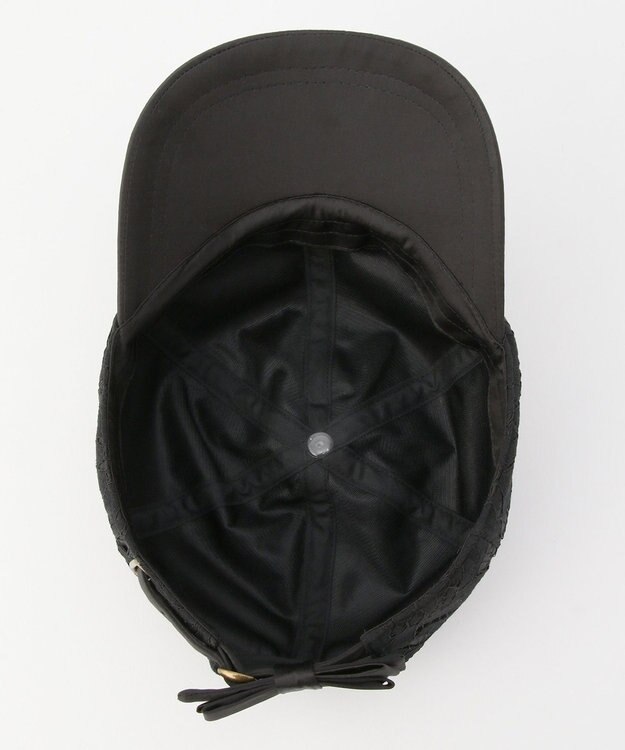 TOCCA 【つば部分UV90%以上カット・吸水速乾・抗菌防臭・洗える・サイズ調整可】LACE CAP リボンが外せる 2WAYレース素材キャップ ブラック系