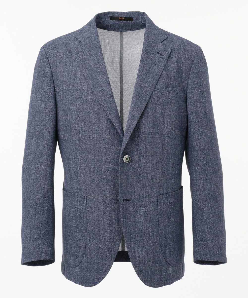 【オンワード】 DAKS>ジャケット/アウター 【セットアップにも】ドライメッシュデニムプリント ジヤケット ダルブルー LL メンズ 【送料無料】