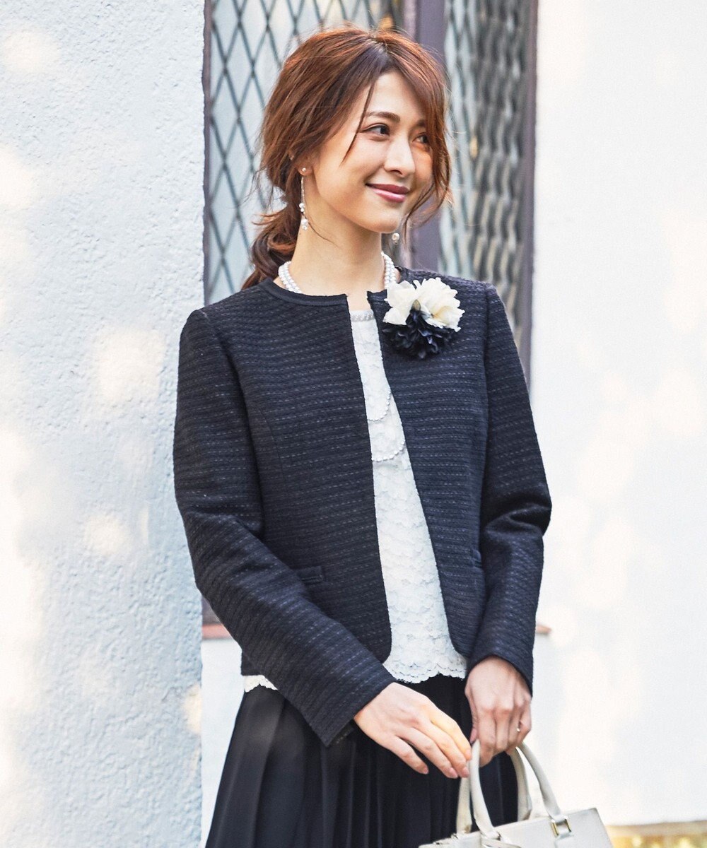 セレモニー カラミツイード ノーカラージャケット Any Fam ファッション通販 公式通販 オンワード クローゼット セレモニー カラミツイード ノーカラージャケット Any Fam ファッション通販 公式通販 オンワード クローゼット