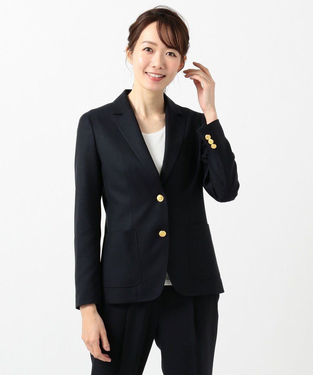 J.PRESS LADIES ウールシルクオックスシングル テーラードジャケット 