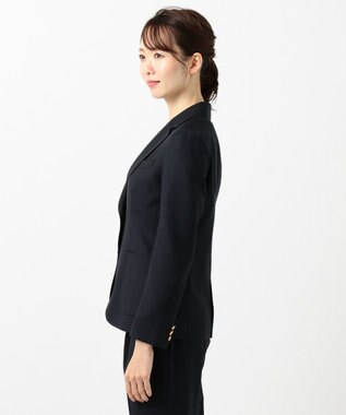 J.PRESS LADIES ウールシルクオックスシングル テーラードジャケット ネイビー系
