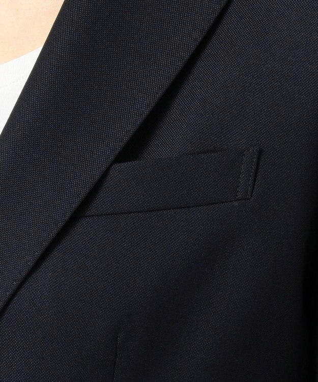 J.PRESS LADIES ウールシルクオックスシングル テーラードジャケット ネイビー系