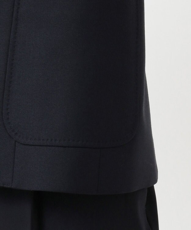 J.PRESS LADIES ウールシルクオックスシングル テーラードジャケット ネイビー系