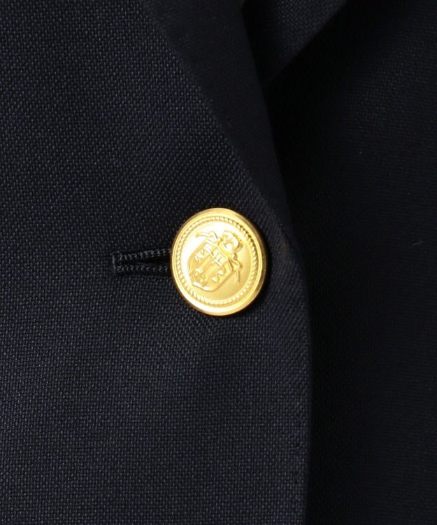 J.PRESS LADIES ウールシルクオックスシングル テーラードジャケット ネイビー系