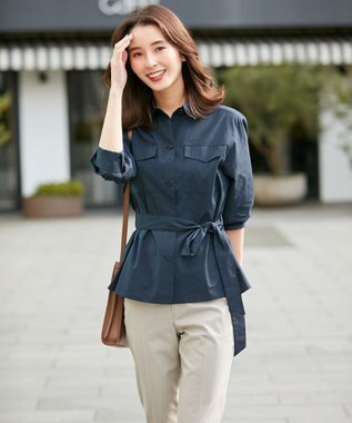 J.PRESS LADIES 【イージーケア】洗えるT／Cソフトタイプライター CPOジャケット ネイビー系