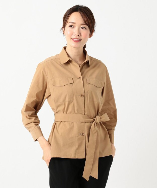 J.PRESS LADIES 【イージーケア】洗えるT／Cソフトタイプライター CPOジャケット キャメル系