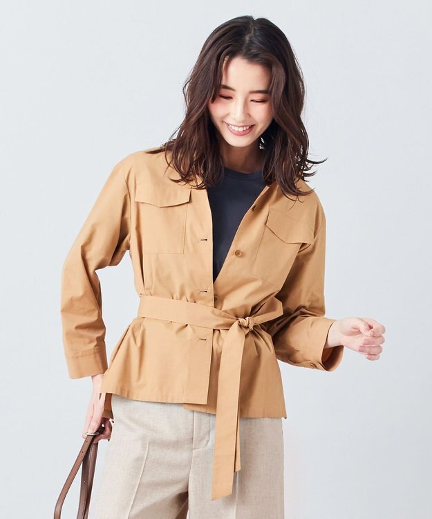 J.PRESS LADIES 【イージーケア】洗えるT／Cソフトタイプライター CPOジャケット キャメル系