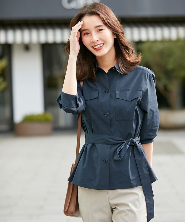 J.PRESS LADIES 【イージーケア】洗えるT／Cソフトタイプライター CPOジャケット ネイビー系