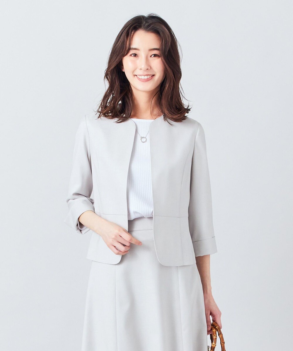 【オンワード】 J.PRESS LADIES S>ジャケット/アウター 【洗える】OXIJEWELストレッチ ジャケット ネイビー P5 レディース 【送料無料】