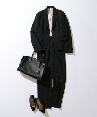 J.PRESS LADIES L 【汚れにくい＆シワになりにくい】テフロンカームスキン ジャケット ブラック系