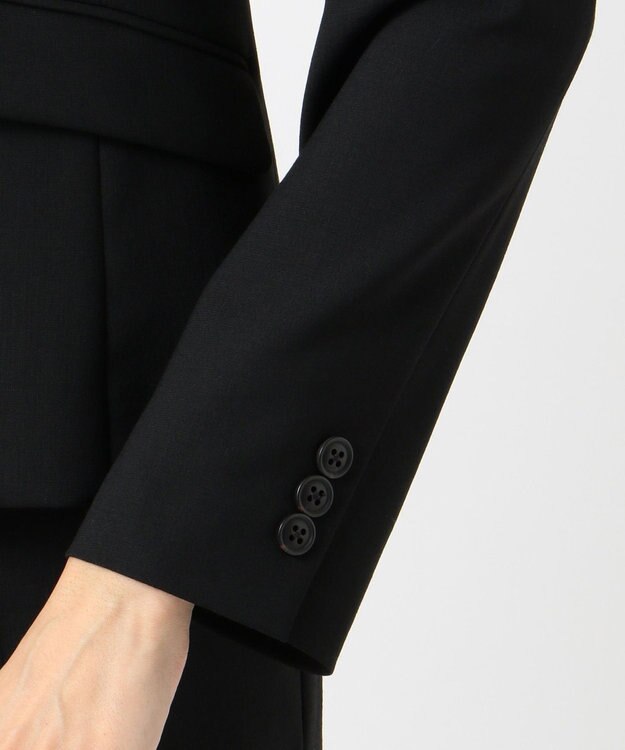 J.PRESS LADIES L 【汚れにくい＆シワになりにくい】テフロンカームスキン ジャケット ブラック系