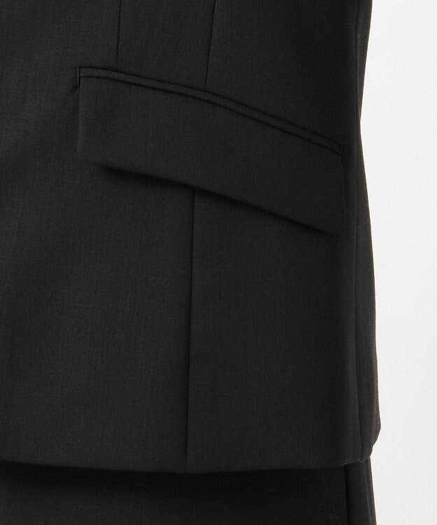 J.PRESS LADIES L 【汚れにくい＆シワになりにくい】テフロンカームスキン ジャケット ブラック系