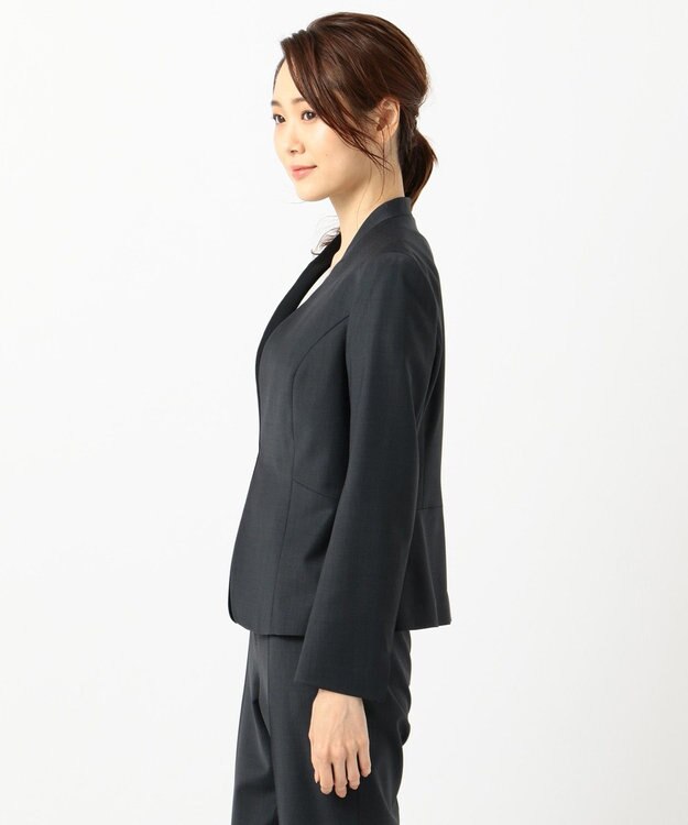 J.PRESS LADIES L 【スーツ】BAHARIYE ノーカラー ジャケット ネイビー系