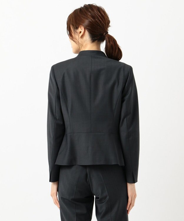 J.PRESS LADIES L 【スーツ】BAHARIYE ノーカラー ジャケット ネイビー系