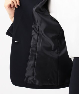 J.PRESS LADIES S 【ニオイ菌抑制】洗えるヴィーナスダブルクロス テーラードジャケット ネイビー系