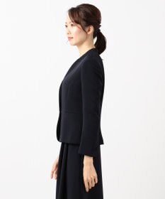 J.PRESS LADIES S 【ニオイ菌抑制】洗えるヴィーナスダブルクロス ノーカラージャケット