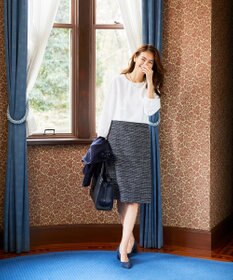 J.PRESS LADIES S 【ニオイ菌抑制】洗えるヴィーナスダブルクロス ノーカラージャケット