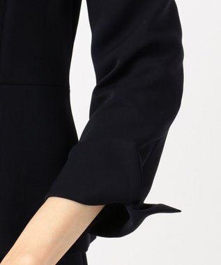 J.PRESS LADIES S 【ニオイ菌抑制】洗えるヴィーナスダブルクロス ノーカラージャケット ネイビー系