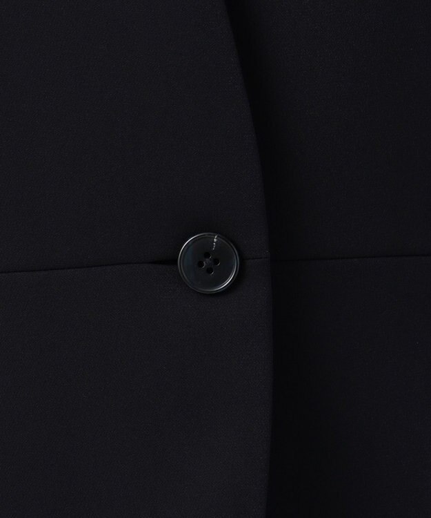 J.PRESS LADIES S 【ニオイ菌抑制】洗えるヴィーナスダブルクロス ノーカラージャケット ネイビー系