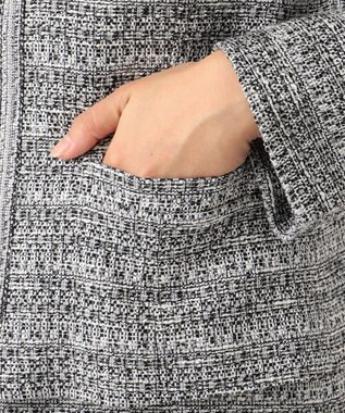 J.PRESS LADIES S 【セットアップ対応】ファンシーツイード ノーカラージャケット ホワイト系