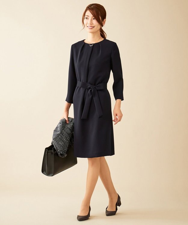 J.PRESS LADIES S 【セットアップ対応】ファンシーツイード ノーカラージャケット ネイビー系1