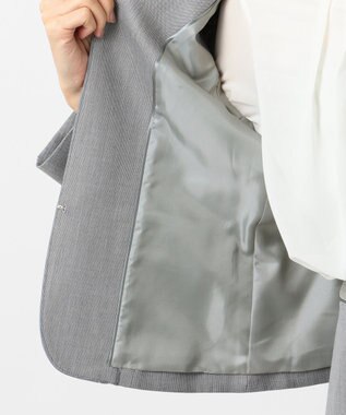 J.PRESS LADIES S シルクレーヨンスーティング ノーカラージャケット グレー系