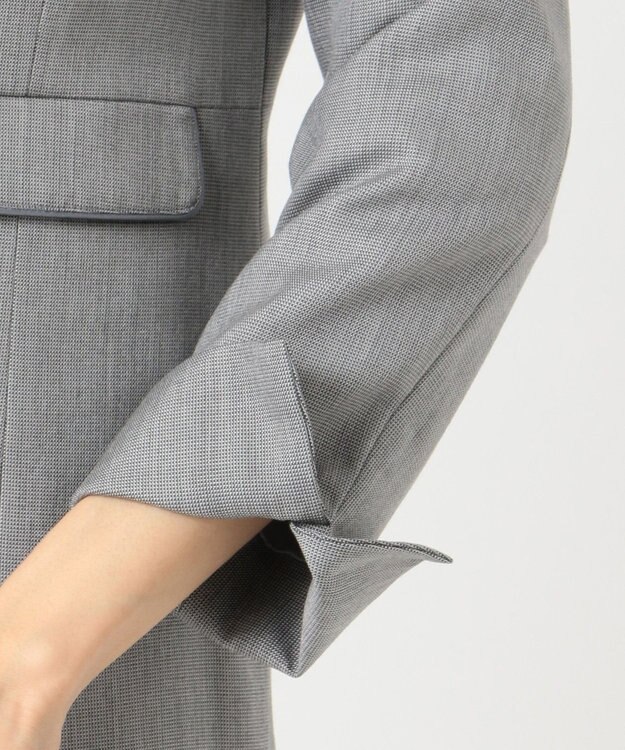 J.PRESS LADIES S シルクレーヨンスーティング ノーカラージャケット グレー系