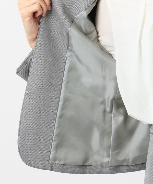 J.PRESS LADIES S シルクレーヨンスーティング ノーカラージャケット グレー系