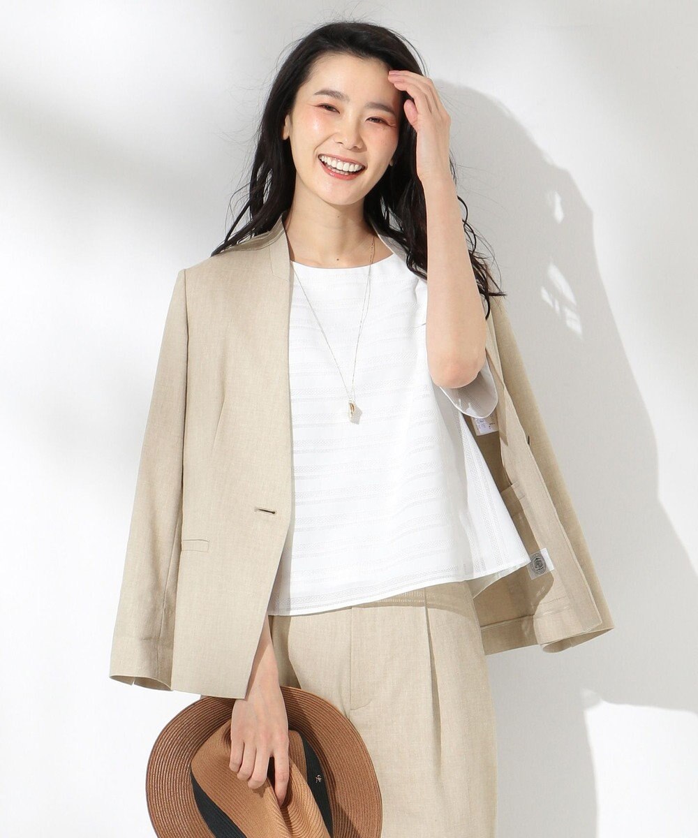 セットアップ対応 コットンリネンピンヘッド ジャケット J Press Ladies ファッション通販 公式通販 オンワード クローゼット