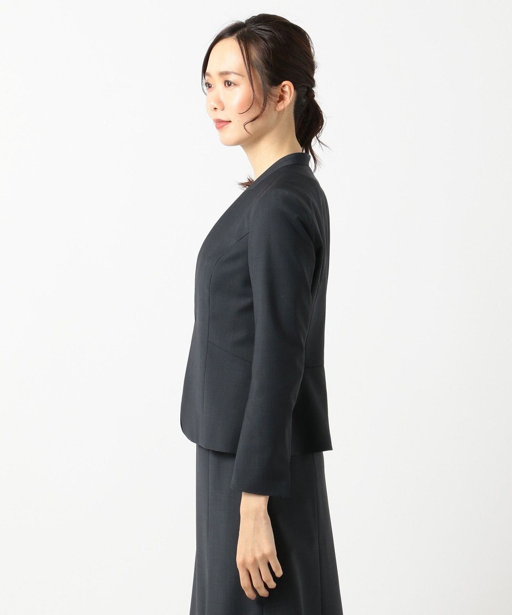 スーツ対応 Bahariyeネイビー ノーカラージャケット J Press Ladies L ファッション通販 公式通販 オンワード クローゼット