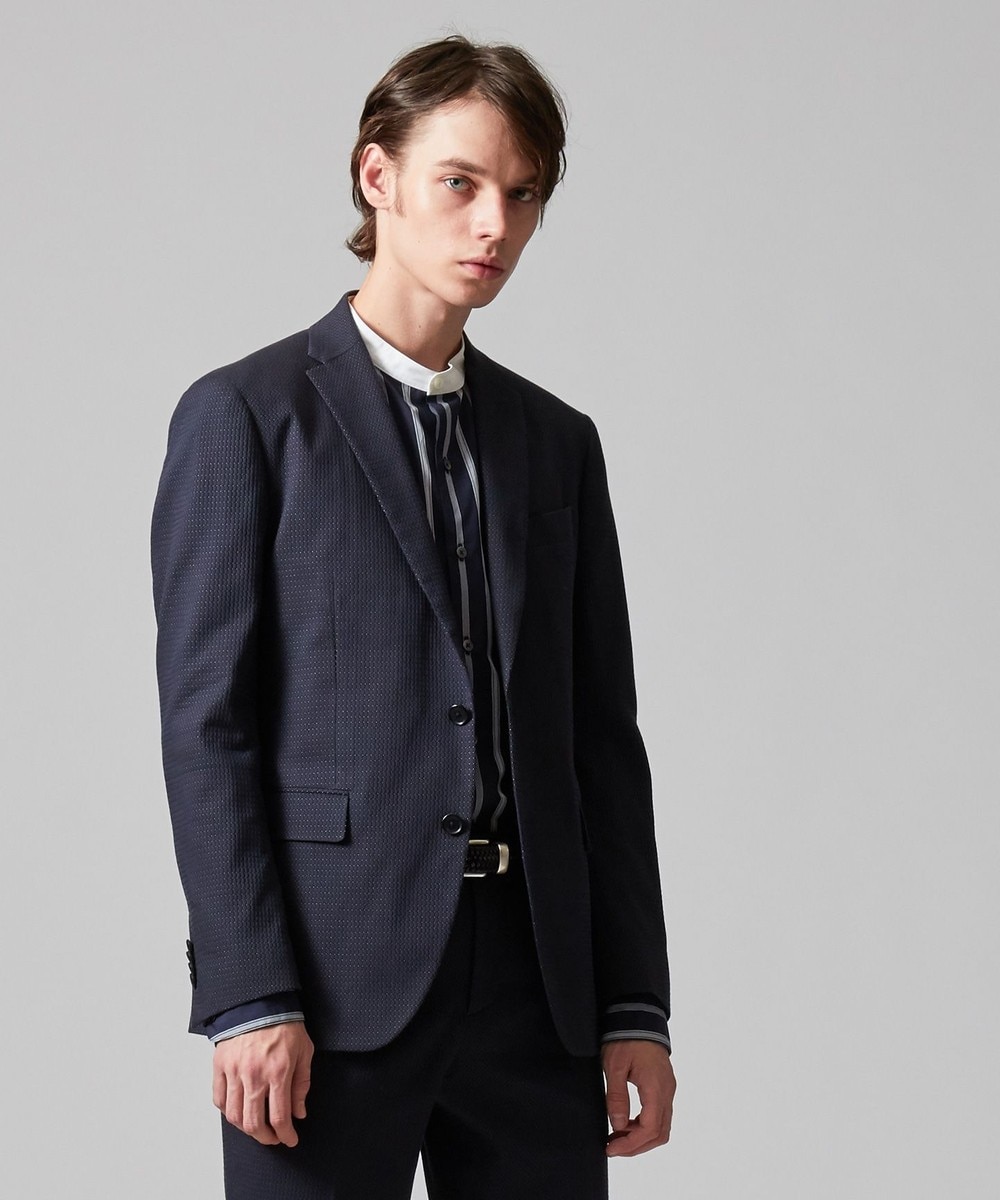 【オンワード】 JOSEPH MEN>ジャケット/アウター 【AIR SUITING】ピンドットジャガード ジャケット ネイビー 44 メンズ 【送料無料】