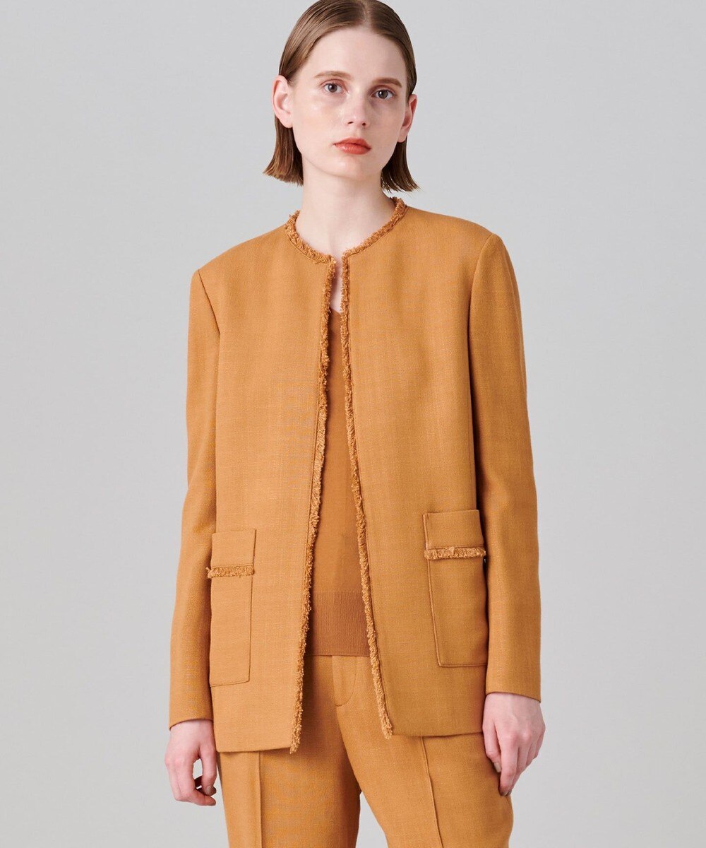 【オンワード】 JOSEPH>ジャケット/アウター タピ ノーカラージャケット オレンジ 38 レディース 【送料無料】